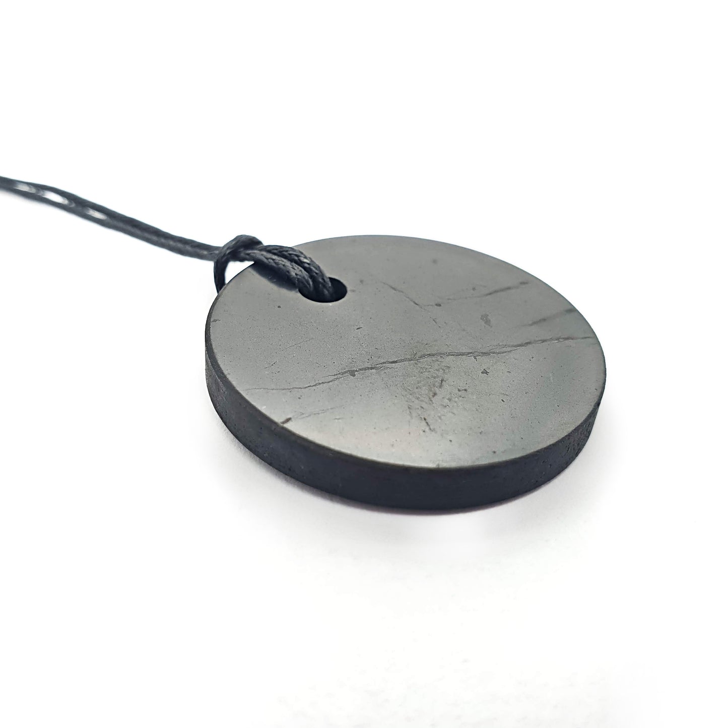 Collar shungit circulo 3cm