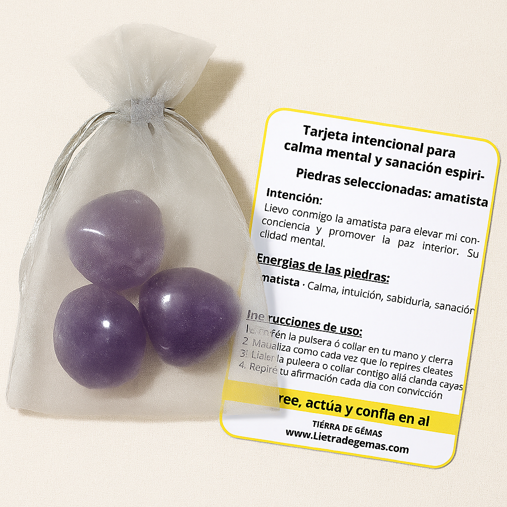 Pack 3 piedras Amatista - Calma y Claridad