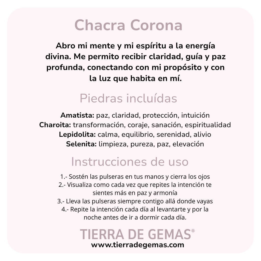 Chakra Corona - Set 4 pulseras