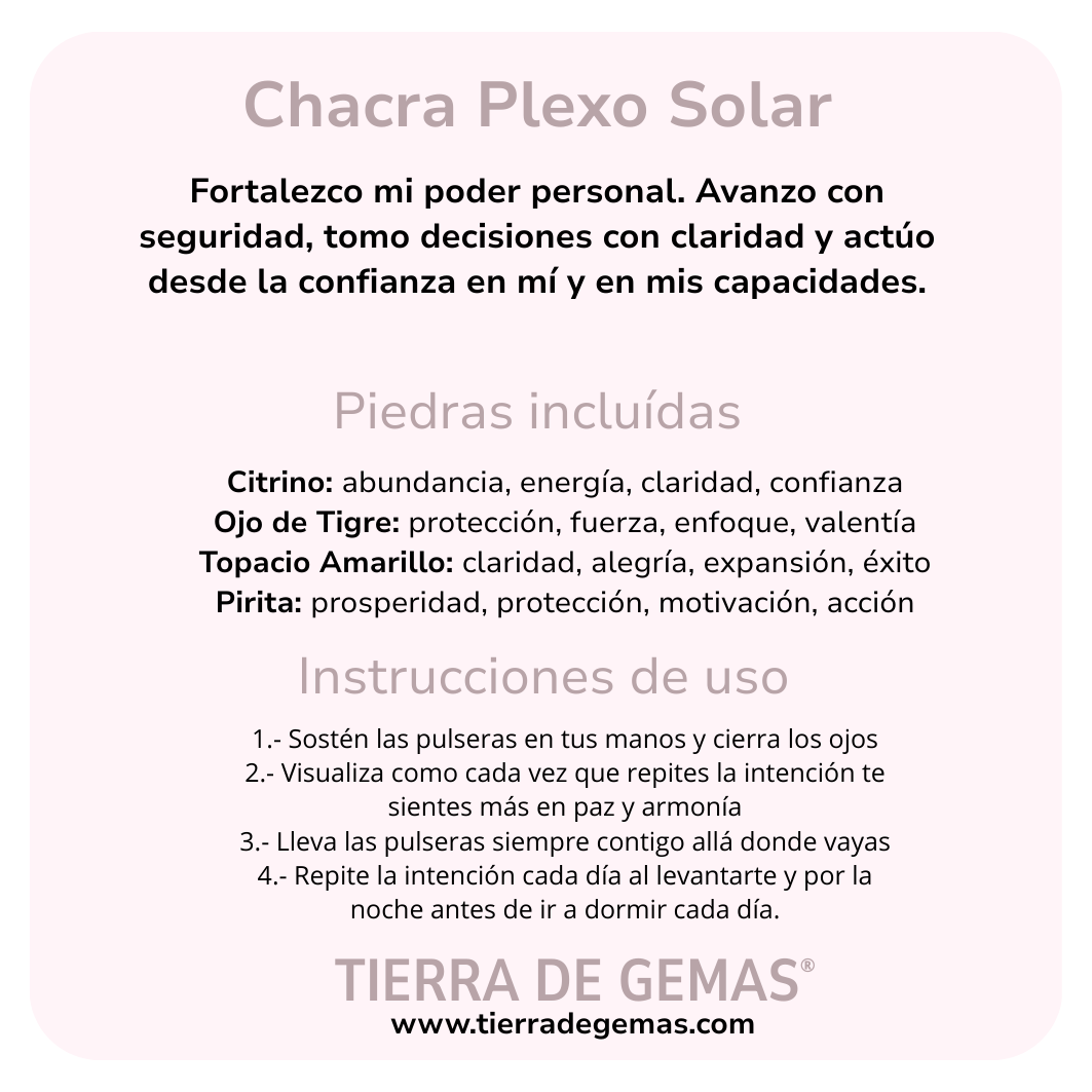 Chakra Plexo Solar - Set 4 pulseras