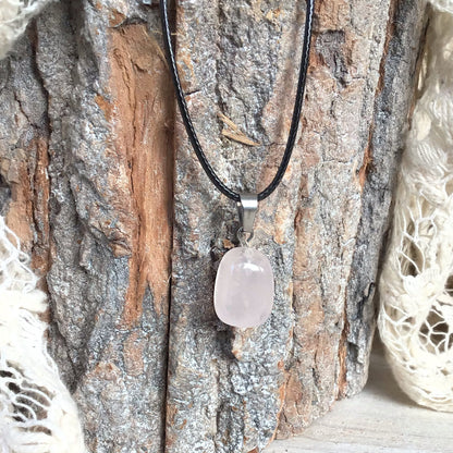 Collar Cuarzo Rosa 1-2 cm rodado natural