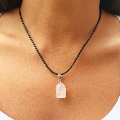 Collar Cuarzo Rosa 1-2 cm rodado natural