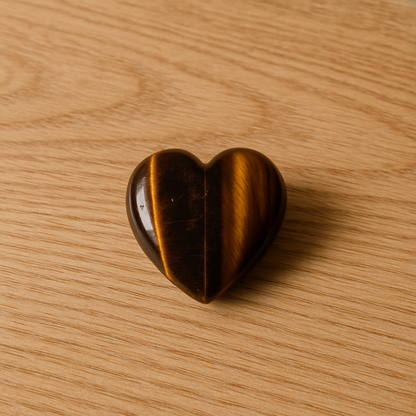 Corazón de ojo de tigre 4x4 cm