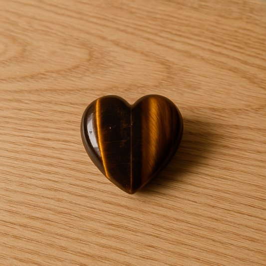 Corazón de ojo de tigre 4x4 cm