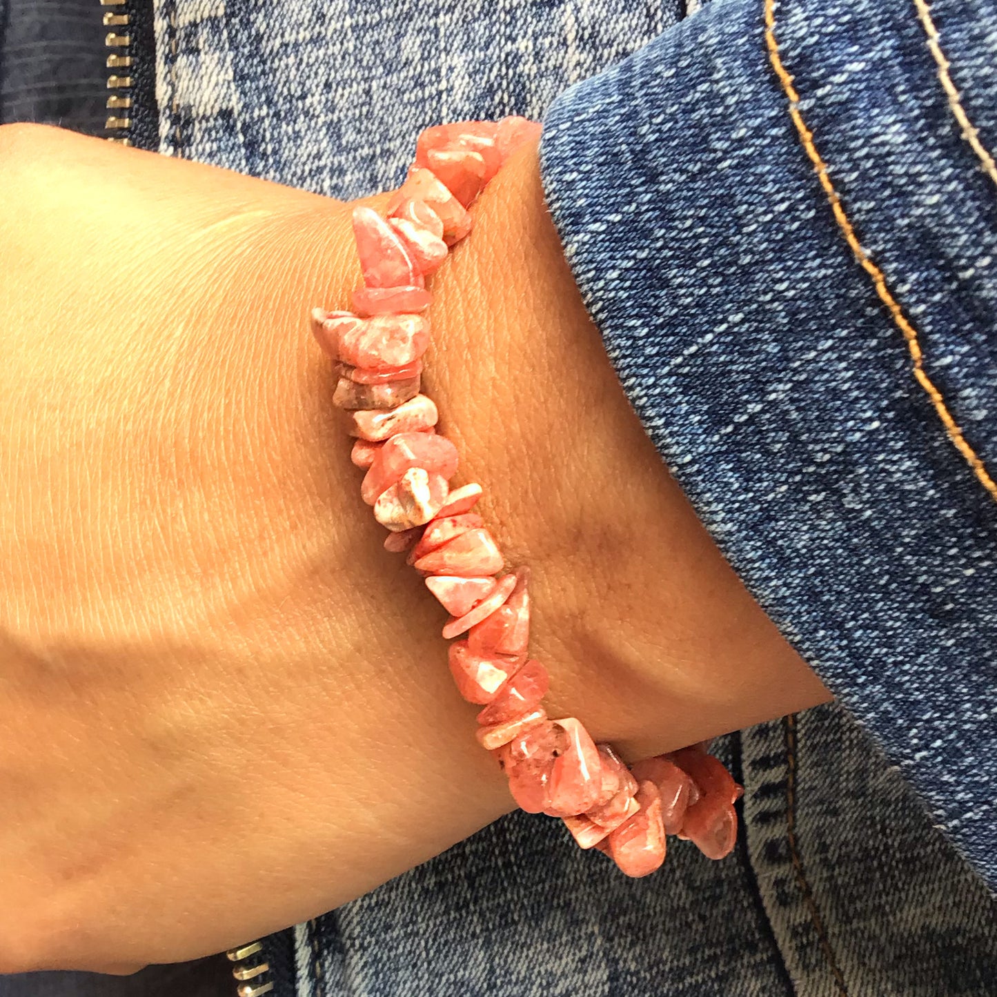 Pulsera rodocrosita chip