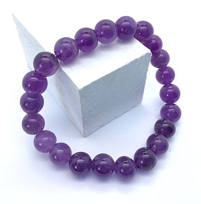 Pulsera amatista bolas 8mm