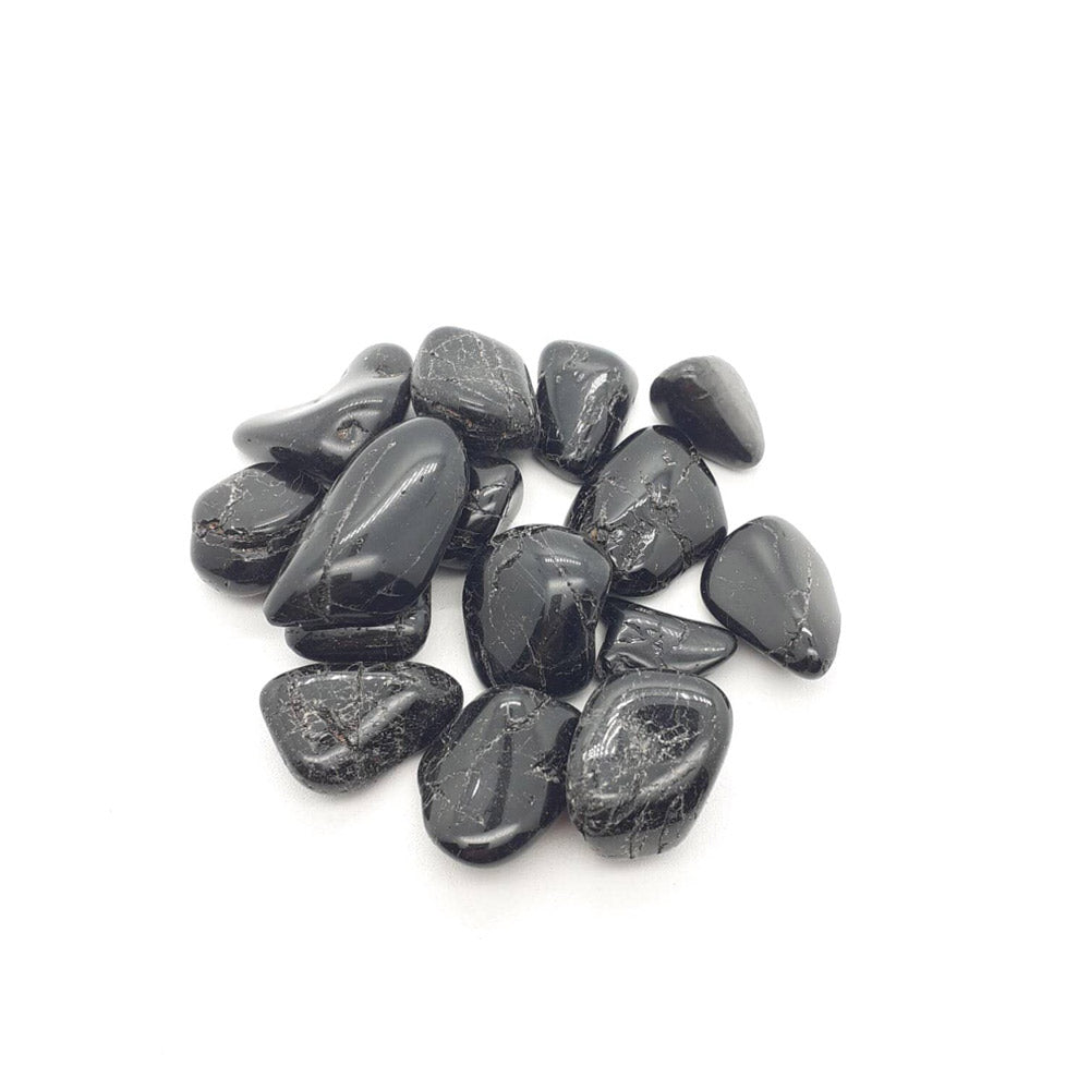 Bolsa 15 rodados turmalina negra 1,5 - 2 cm