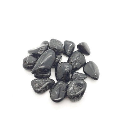 Bolsa 15 rodados turmalina negra 1,5 - 2 cm