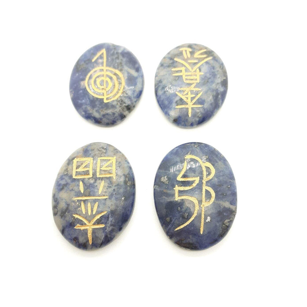 JUEGO SIMBOLOS REIKI SODALITA 3,5 CM