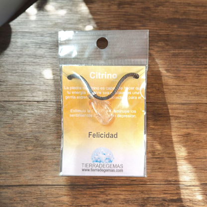 Pack abundancia y alegría 1 pulsera de pirita y collar de  citrino