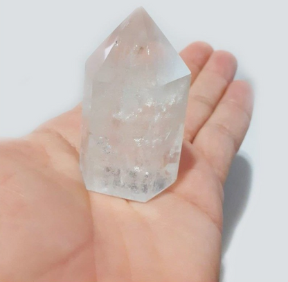 Punta de cuarzo blanco natural 5-6 cm, cuarzo maestro 70-100 gr Calidad Extra