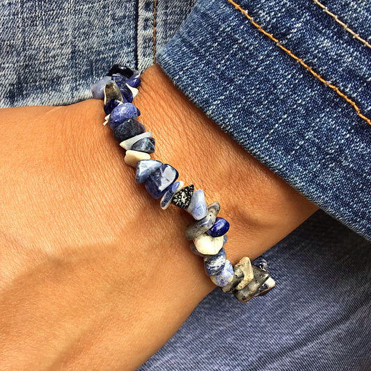 Pulsera sodalita chip