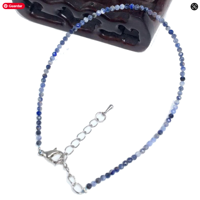 Pulsera sodalita bolas 2mm facetada ajustable