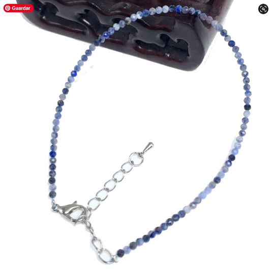 Pulsera sodalita bolas 2mm facetada ajustable