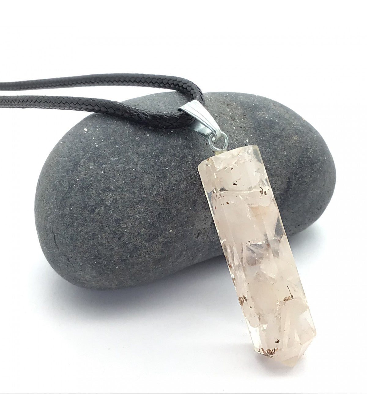 Collar cuarzo rosa punta orgonita 3cm