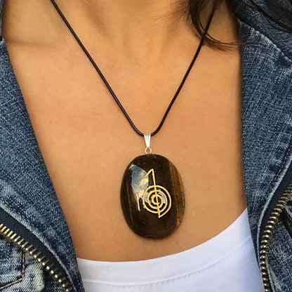 Collar ojo de tigre plano chokurei 3-4 cm