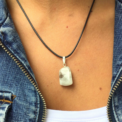 Collar piedra luna rodado 1-2 cm