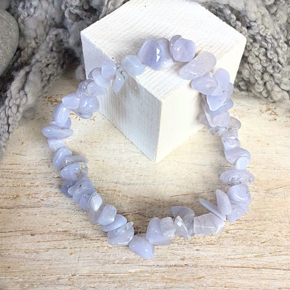 Pulsera amazonita chip elástica