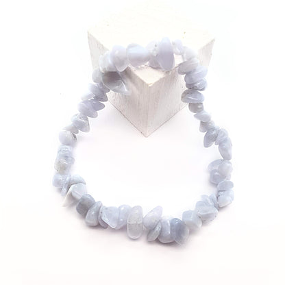 Pulsera amazonita chip elástica