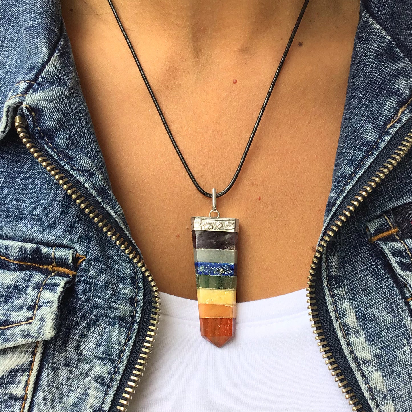 Collar 7 chakras 4,5 cm