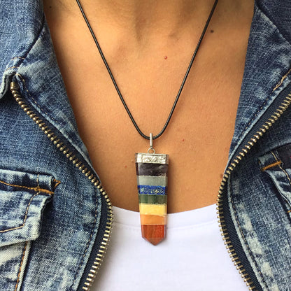 Collar 7 chakras 4,5 cm