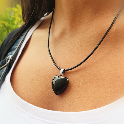 Protección y Amor (Collar de Obsidiana Negra y Pulsera de Cuarzo Rosa)