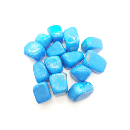 Bolsa 15 rodados howlita azul 1,5 - 2 cm