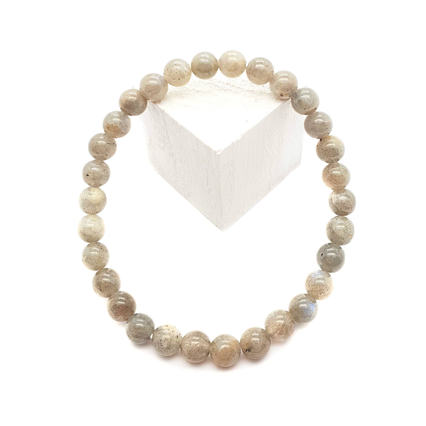 Pulsera piedra luna natural bolas 6mm