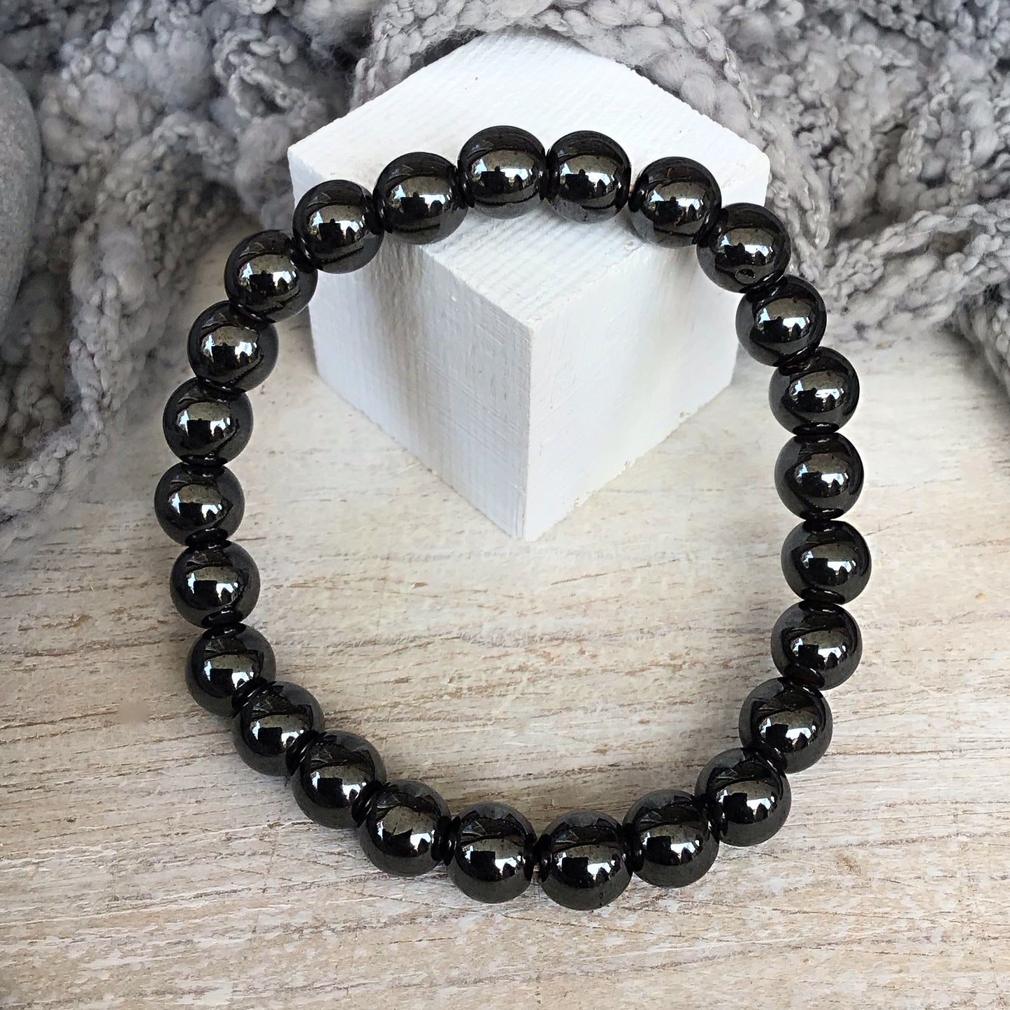 Pulsera turmalina negra bolas 6mm