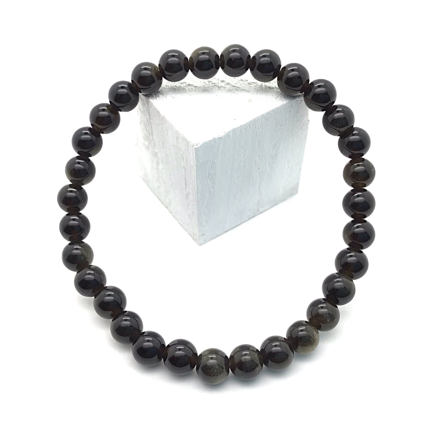 Pulsera turmalina negra bolas 6mm