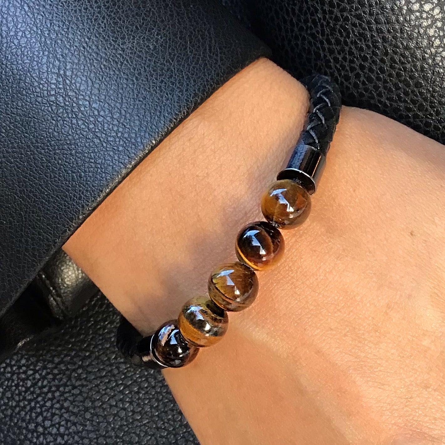 Pulsera ojo de tigre bolas 6mm