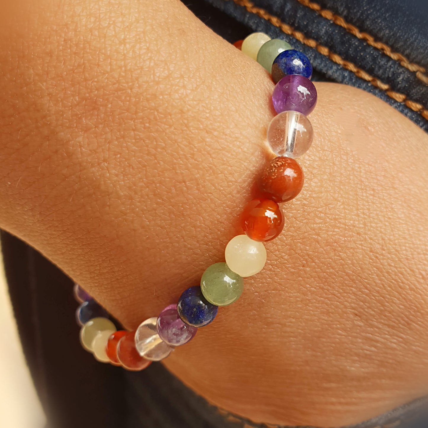 Pulsera 7 chakras bolas 6mm