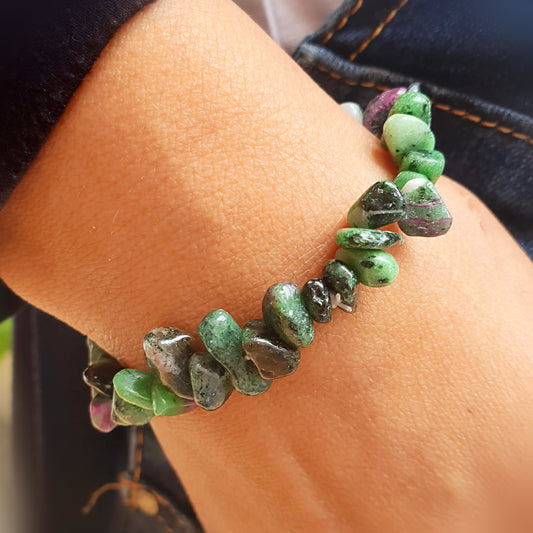 Pulsera Rubi Zoisita chip