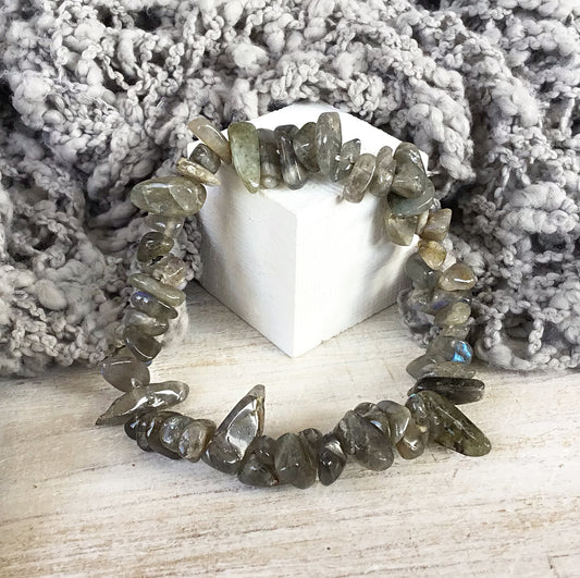 Pulsera labradorita chip
