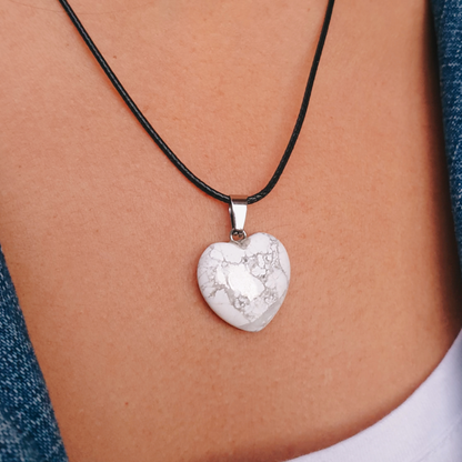 Collar howlita blanca 2cm