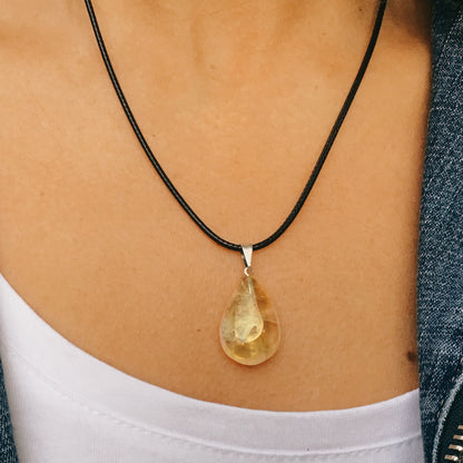 Collar Citrino Lágrima 2-3cm