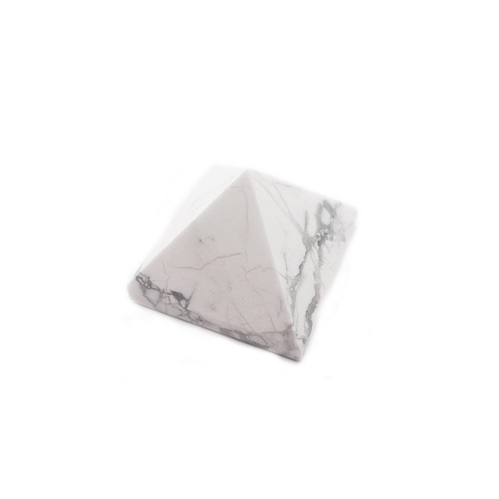 Pirámide turquesa blanca 3-4 cm