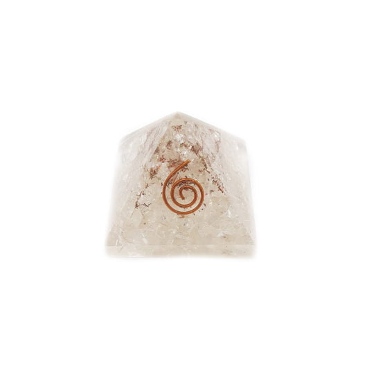 Piramide Cuarzo Blanco Orgonite 3 cm