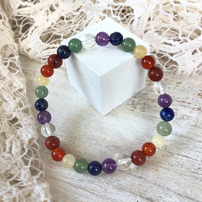 Pulsera 7 chakras bolas 4mm