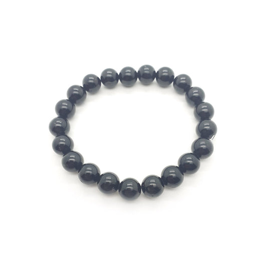 Pulsera turmalina negra bolas 10mm