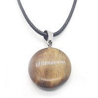 Collar ojo de tigre redondo 3 cm