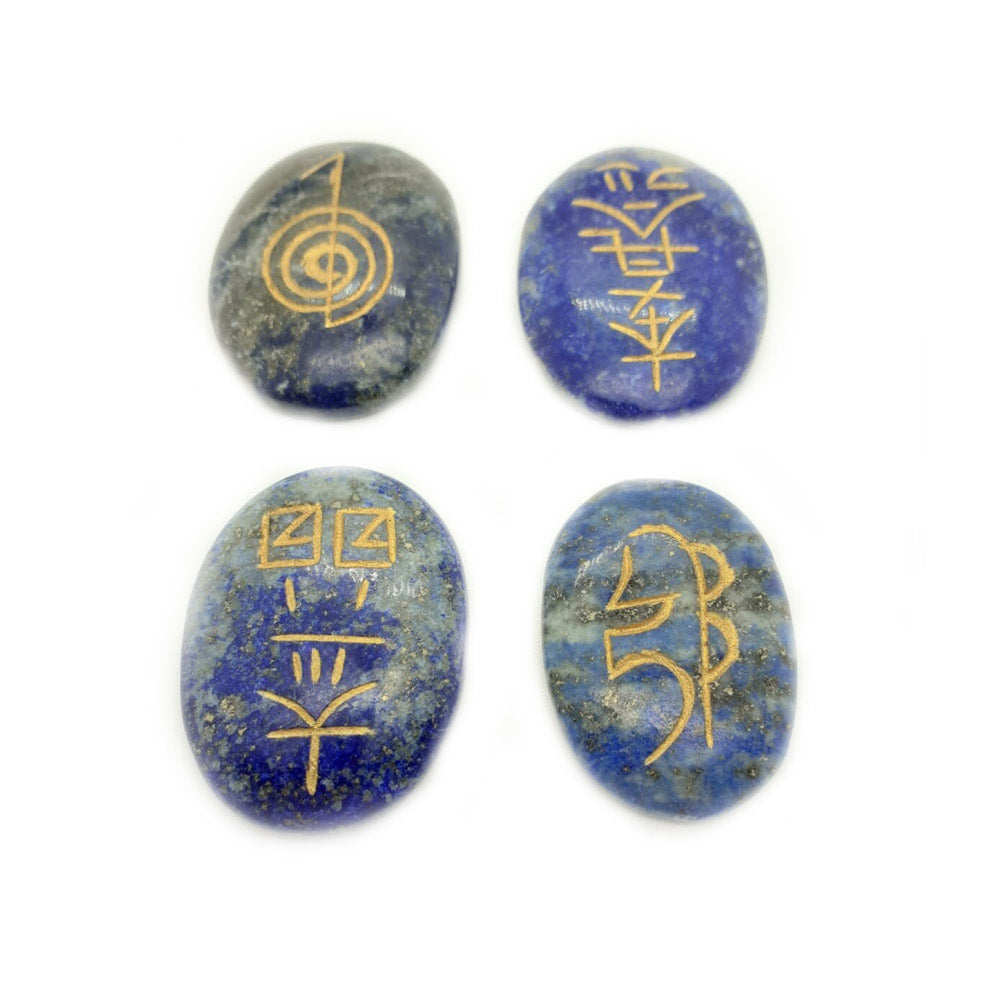 JUEGO SIMBOLOS REIKI LAPISLAZULI 3,5 CM