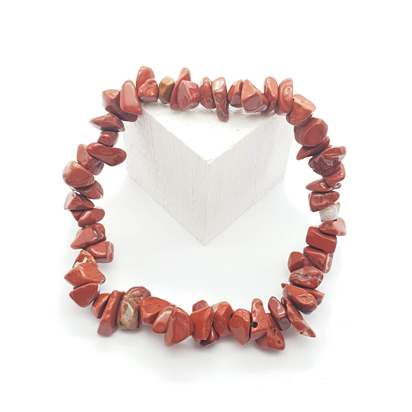 Pulsera jaspe rojo chip