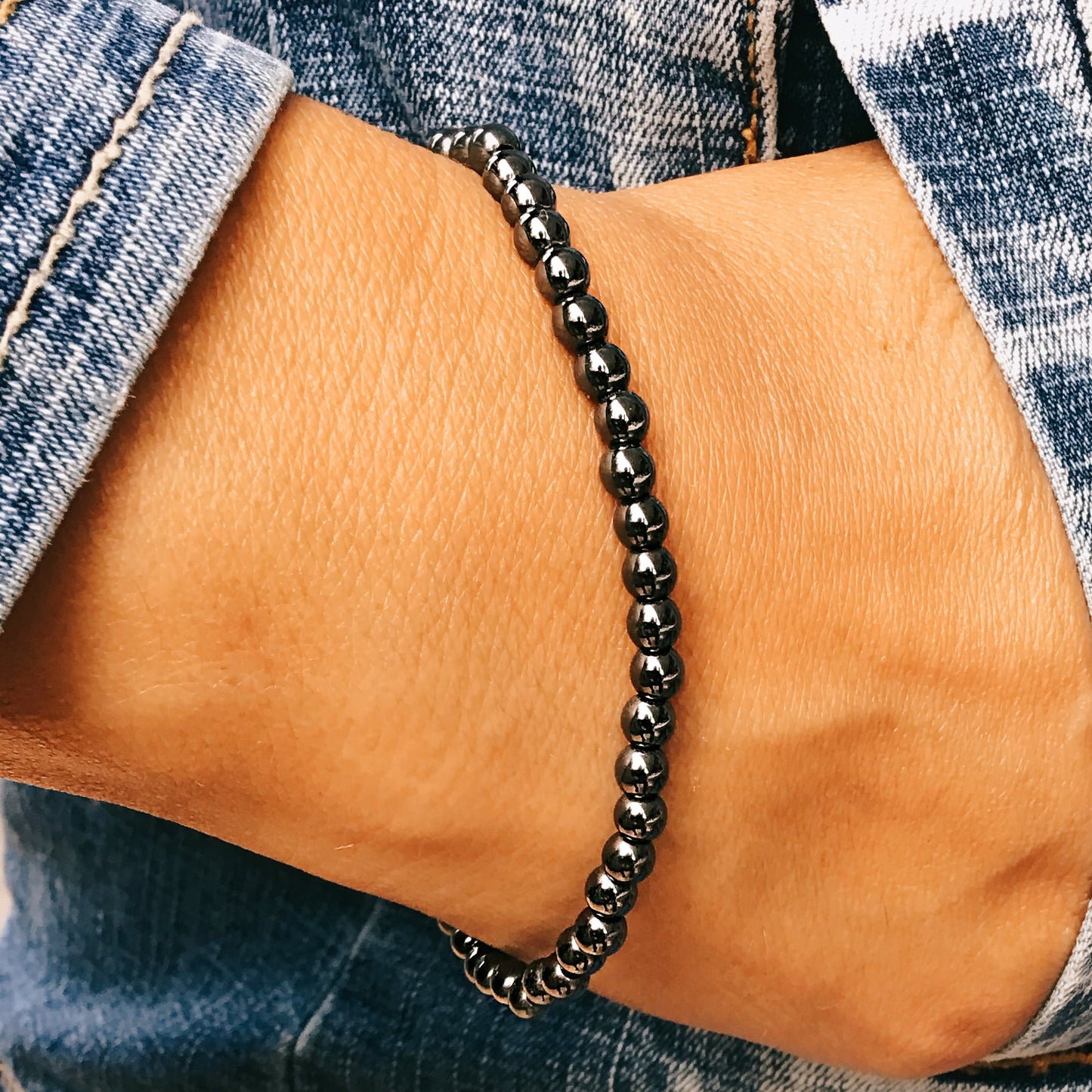 Pulsera Shungit bolas 4mm