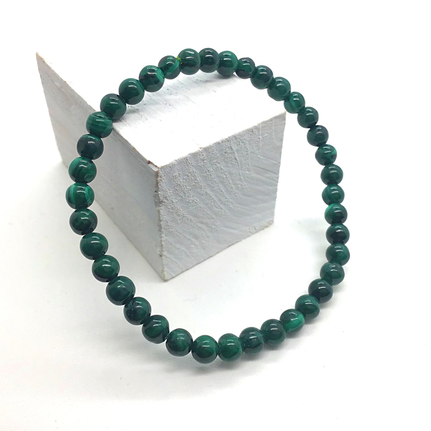 Pulsera malaquita bolas 4mm