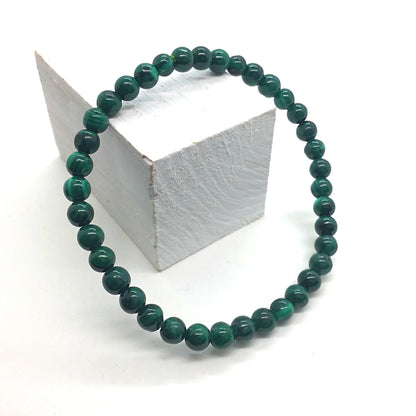 Pulsera malaquita bolas 4mm