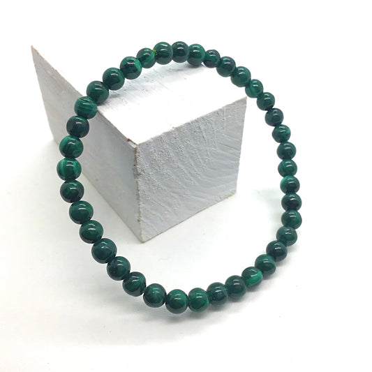 Pulsera malaquita bolas 4mm