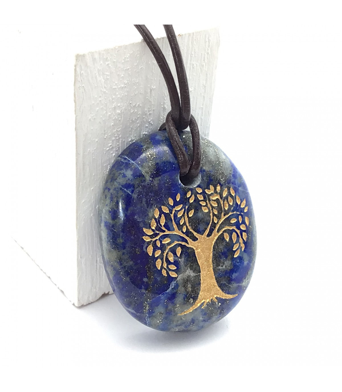 Collar lapislazuli árbol de la vida 3-4 cm