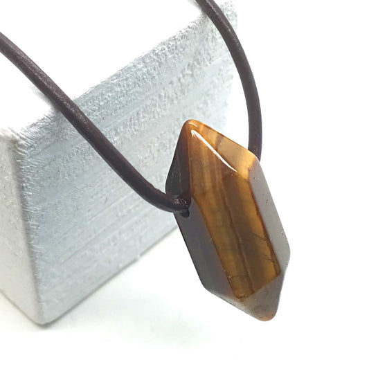 Collar punta ojo de tigre 1,5 - 2 cm