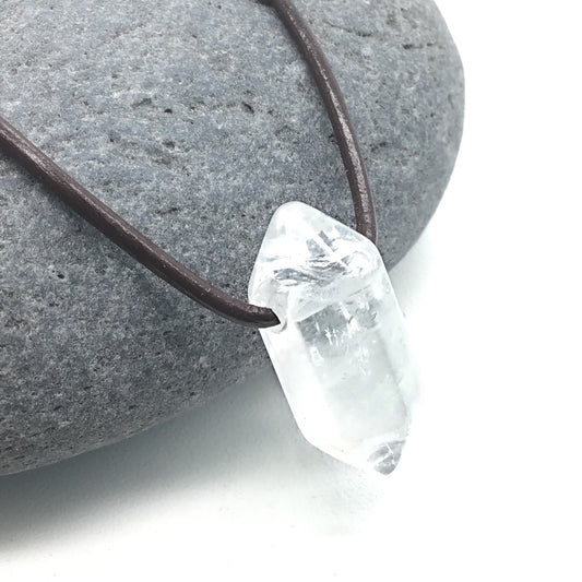 Collar punta cuarzo 1,5 - 2 cm